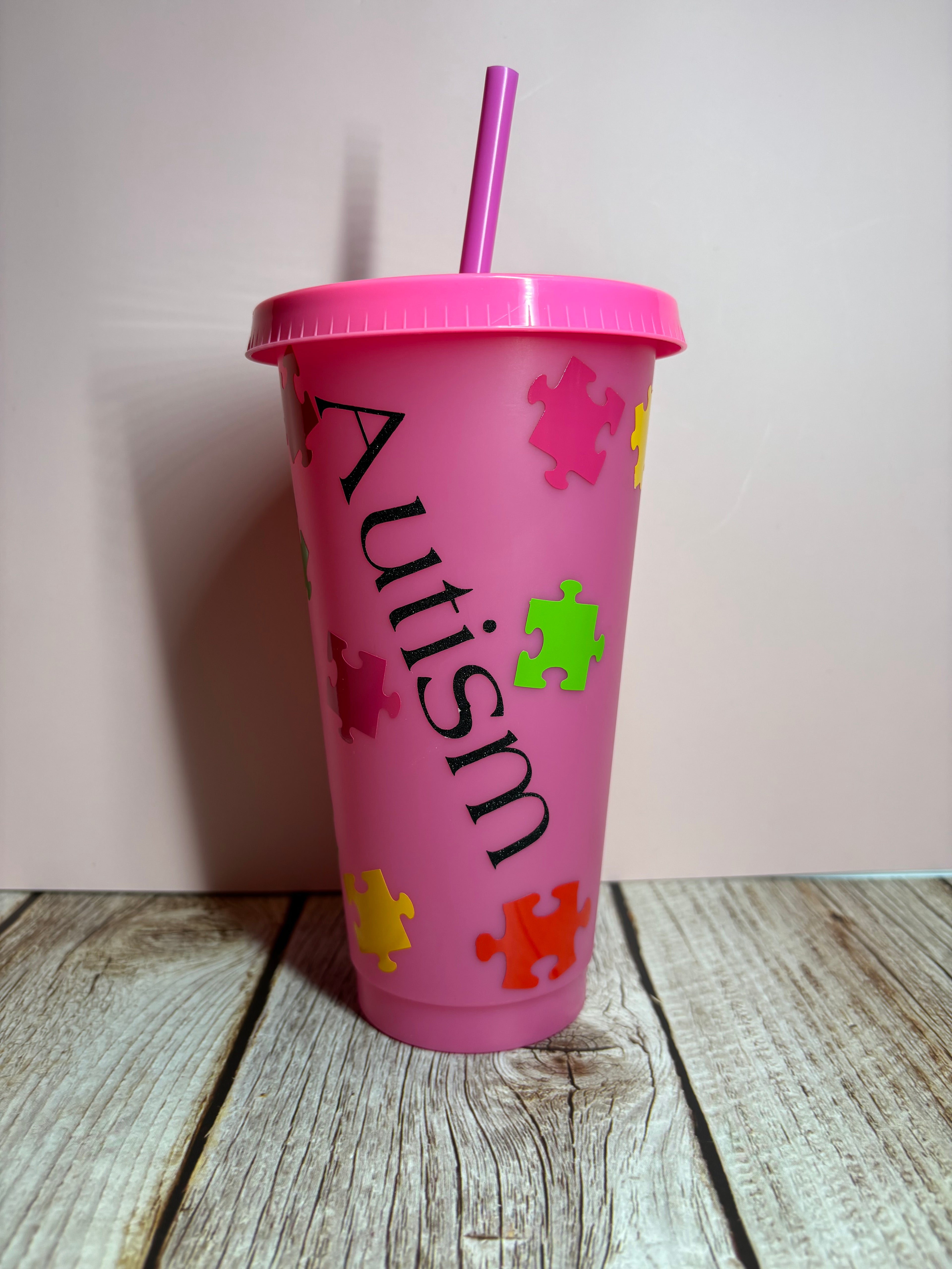 Autism Color Changing cup Pink