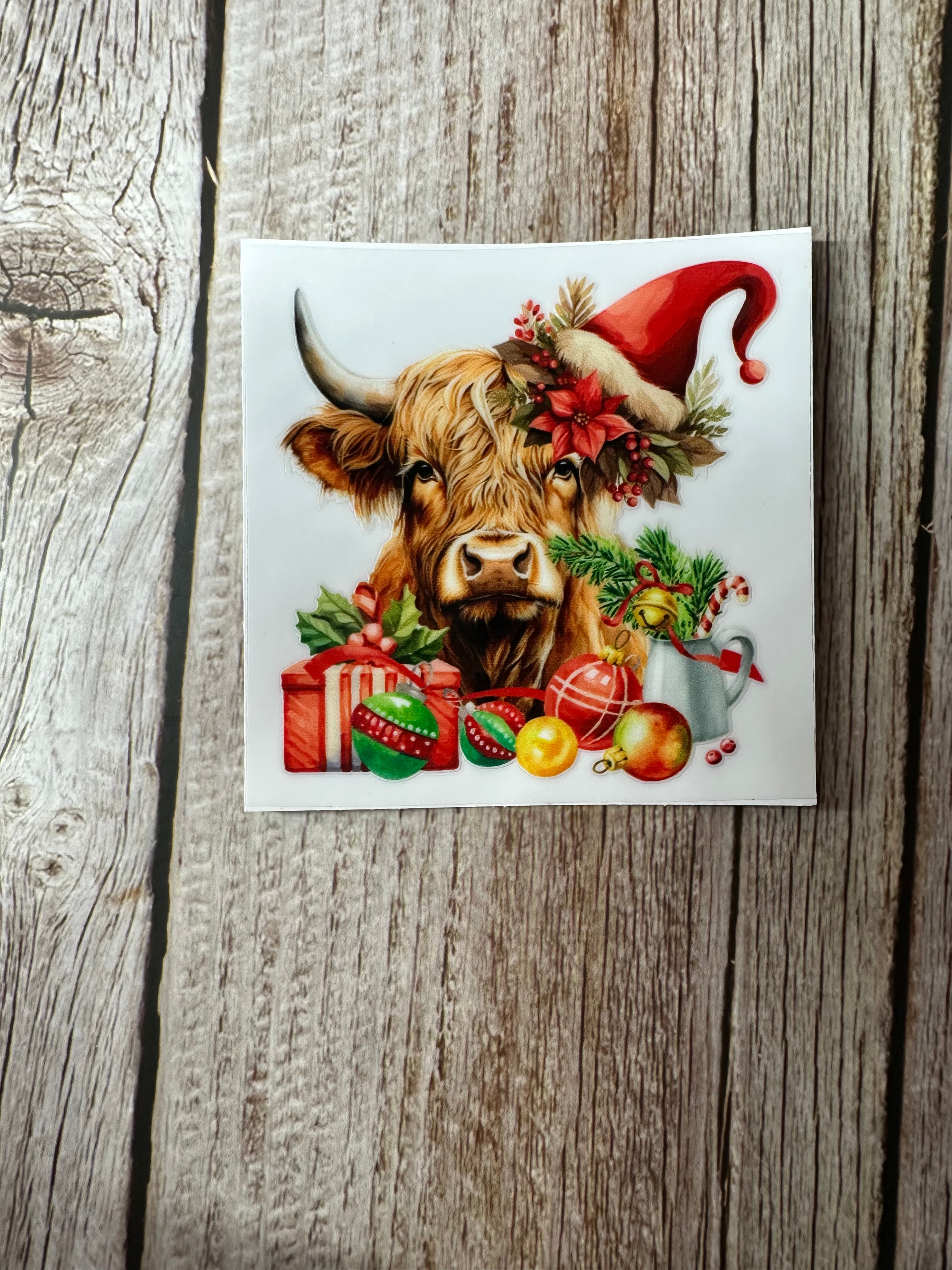 Christmas cow ornaments