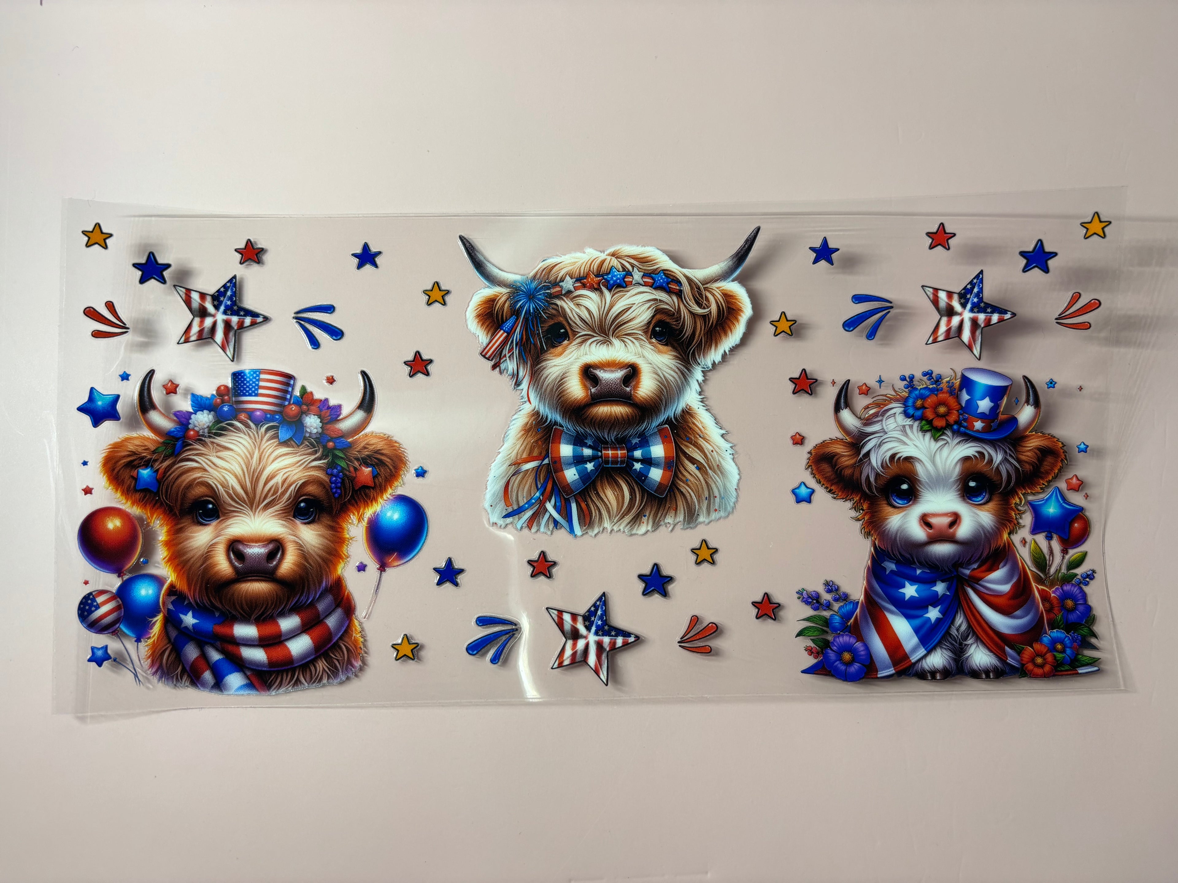 4th of July Highland Cow