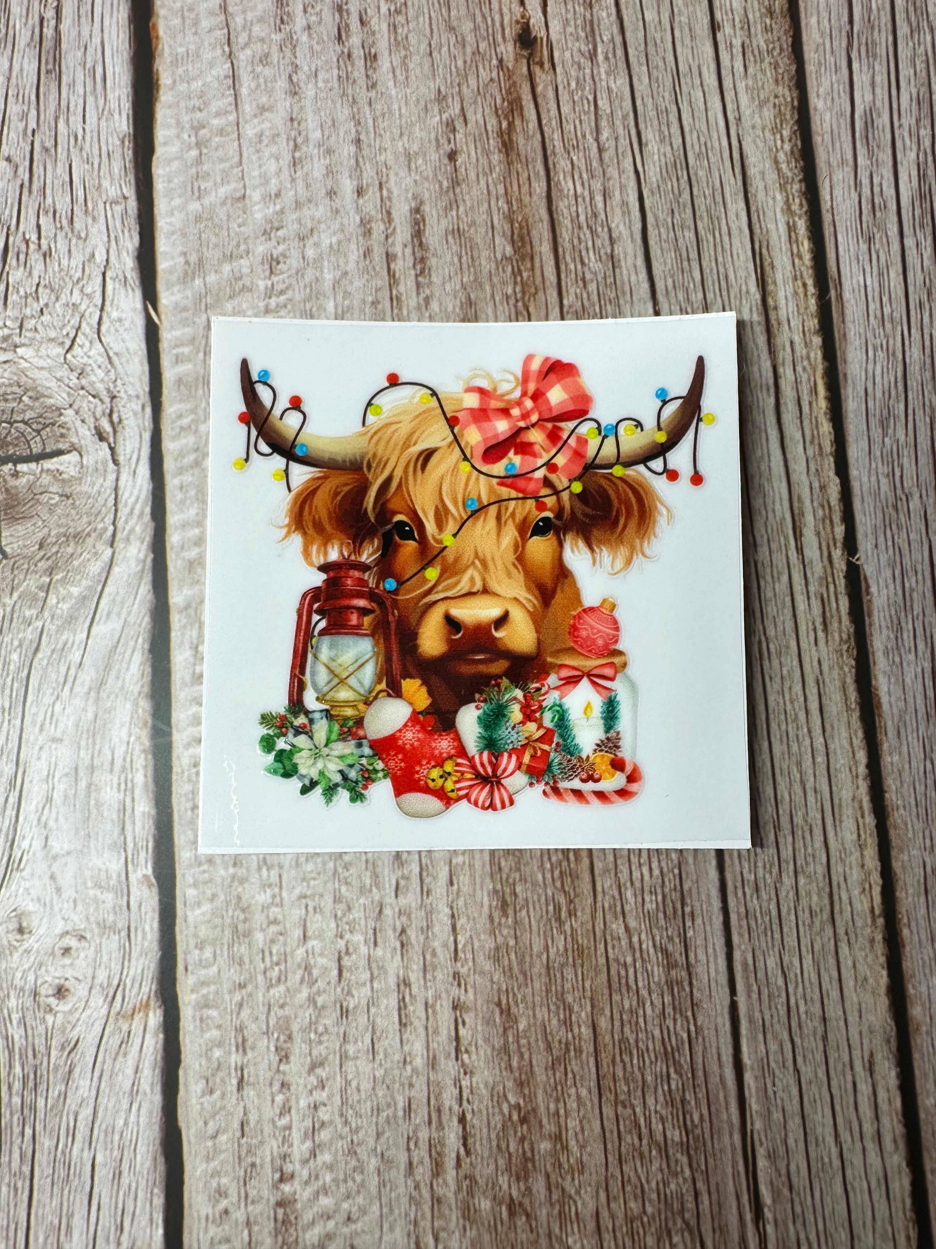 Christmas cow lantern