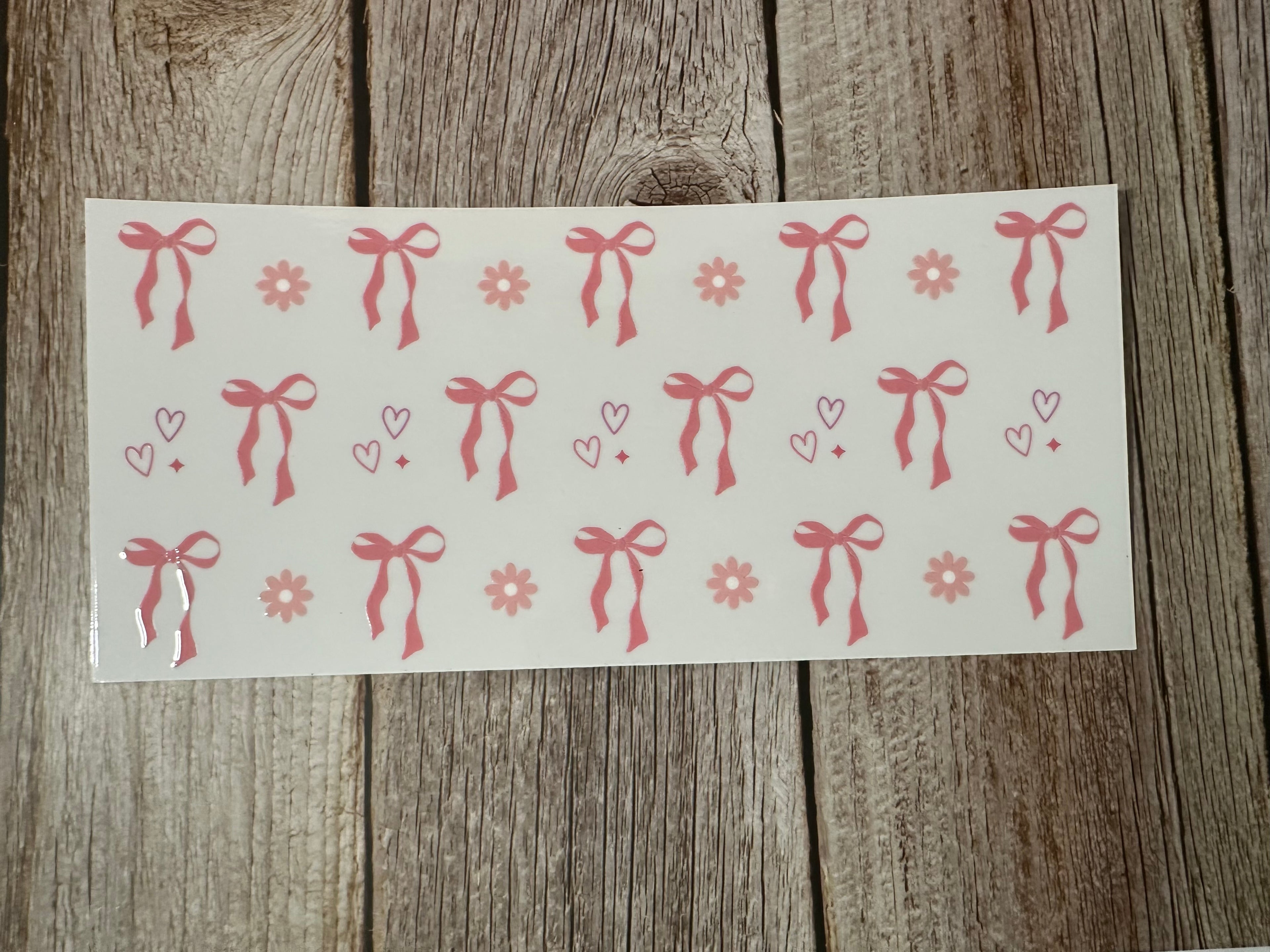 Bows Flowers Hearts Pink