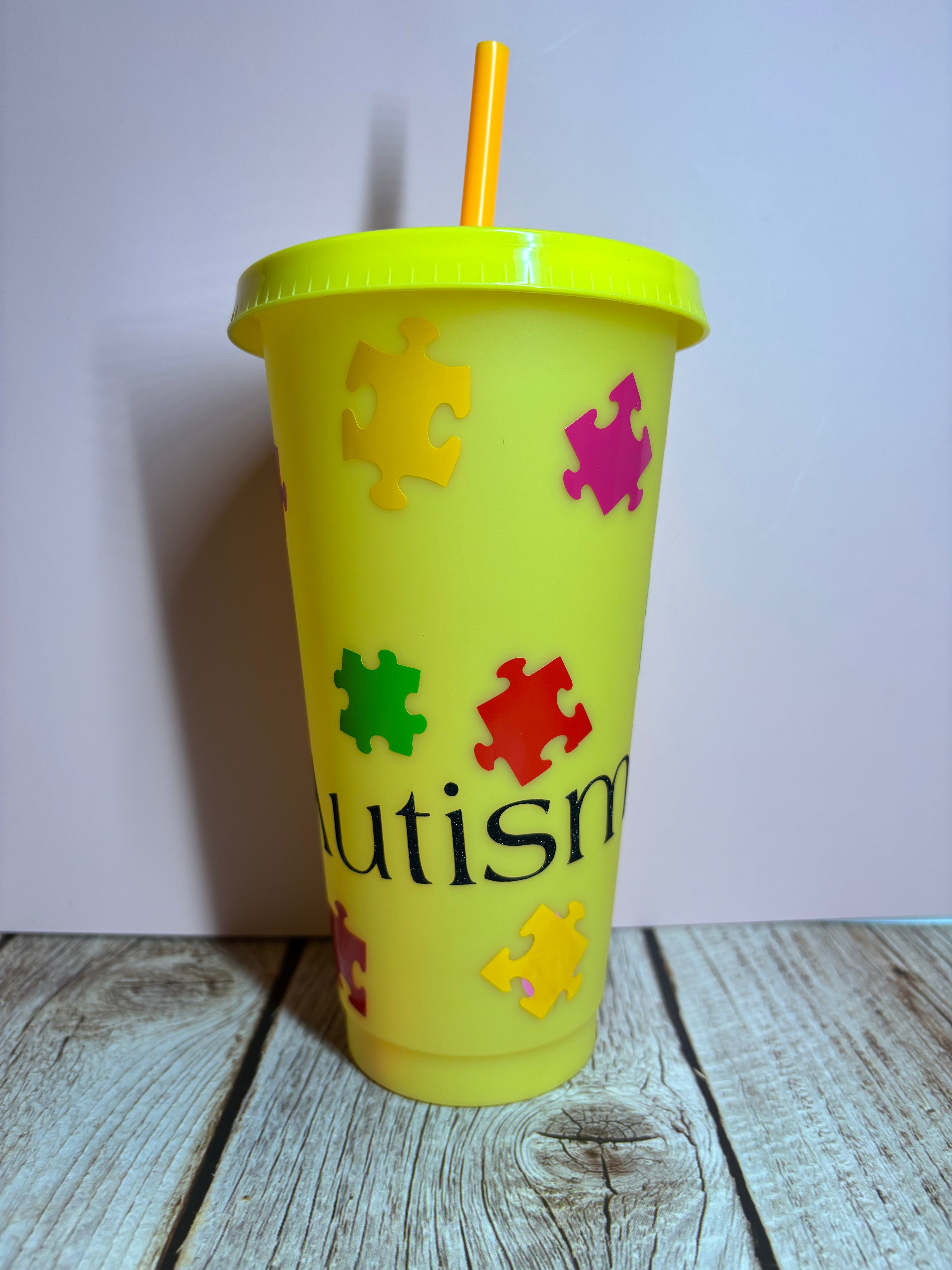 Autism Color Changing cup Yellow